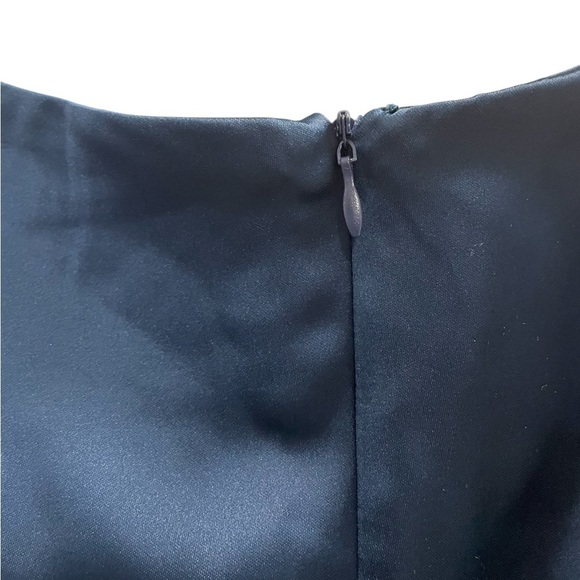 Fate Deep Blue Satin Midi Skirt Navy Blue Size Small - Picture 7 of 8